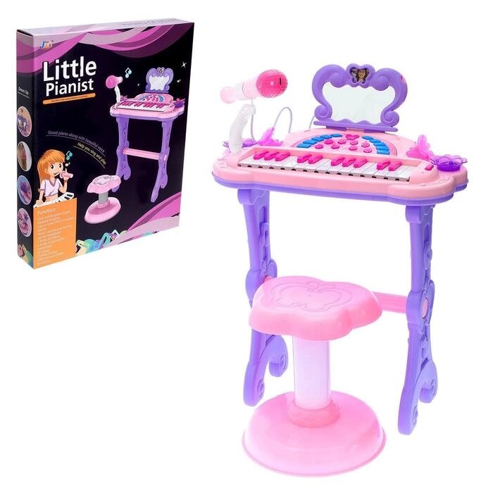 Пианино «Мечта девочки», с USB и MP3 - разъёмами, стульчиком, зеркалом, микрофоном от компании Интернет - магазин Flap - фото 1