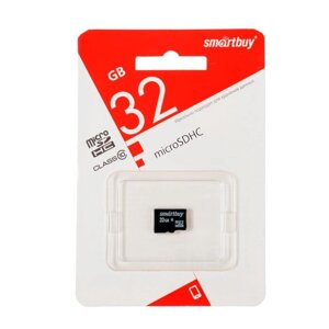 Карта памяти Smartbuy microSD, 32 Гб, SDHC, класс 10