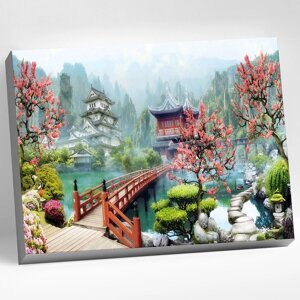 Картина по номерам 40 50 см «Японский пейзаж» 28 цветов