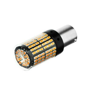 Автолампа светодиодная P21W 1156, 144 SMD, 12 В, свет оранжевый