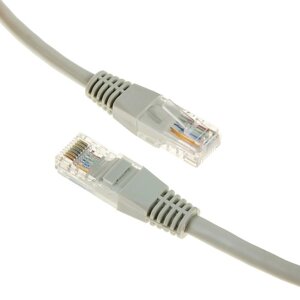 Патч-корд Gembird PP12e-20M, UTP 5е кат., RJ-45(m)-RJ-45(m), 20 м, серый