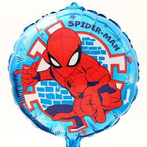 Шар фольгированный круг "Spider-man", Человек-паук