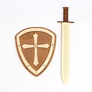 Деревянное оружие «Щит и меч» 2444,55,6 см