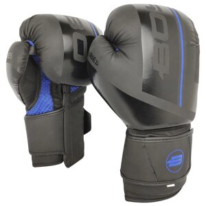 Перчатки боксёрские BoyBo B-Series BBG400, флекс, цвет чёрный/синий, 10 OZ