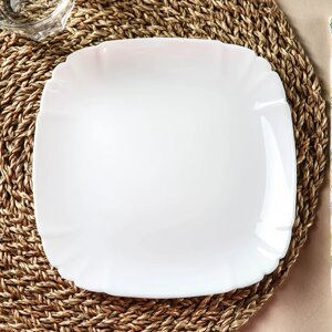 Тарелка десертная Luminarc Lotusia, d=20,5 см, стеклокерамика, цвет белый (комплект из 6 шт.)