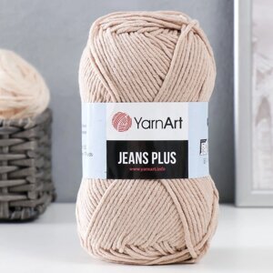 Пряжа "Jeans plus" 55% хлопок, 45% акрил 160м/100гр (87 св. беж)