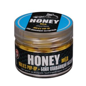 Бойлы насадочные плавающие Sonik Baits HONEY Fluo Pop-ups 14 мм, 90 мл