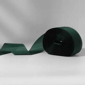 Лента капроновая, 50 мм, 100 5 м, цвет тёмно-зелёный