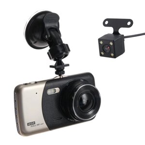 Видеорегистратор Cartage, 2 камеры, HD 1080P, TFT 4.0, обзор 160°