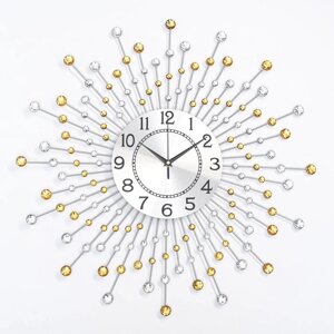 Часы настенные, серия: Ажур, "Оцьери", плавный ход, d-59 см, циферблат 22 см