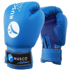 Перчатки боксёрские RuscoSport, детские, 4 унции, цвет синий