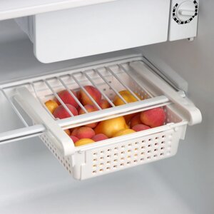 Органайзер для холодильника раздвижной «Лофт», 19,7207,7 см, цвет белый