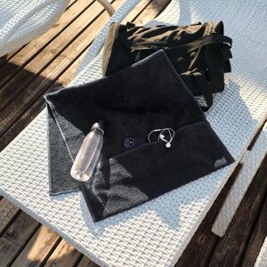 Полотенце махровое для тренировок LoveLife Active 50х100 см, цвет чёрный, 100% хлопок, 360 гр/м2