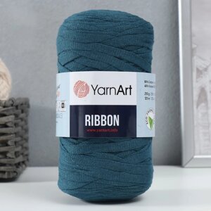 Пряжа "Ribbon" 40% полиэстер, 60% хлопок 125м/250гр (789 морской)