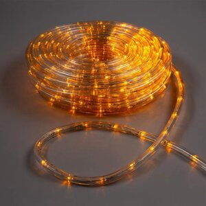 Световой шнур Luazon Lighting 10 мм, IP44, 20 м, 24 LED/м, 220 В, 8 режимов, свечение жёлтое
