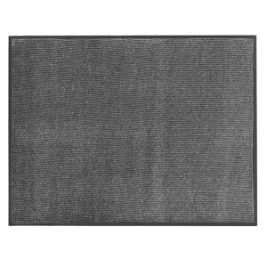 Коврик придверный влаговпитывающий, ребристый, «Комфорт», 90120 см, цвет серый