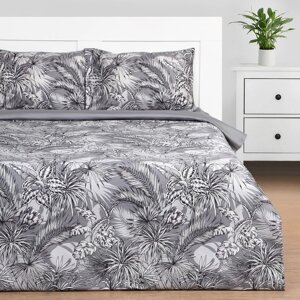 Постельное бельё Этель евро Tropical vibes, 200 х217 см, 220х240 см, 50х70 см -2 шт, мако-сатин 114г/м2