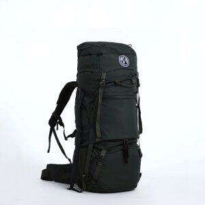 Рюкзак туристический, Taif, 100 л, отдел на шнурке, 2 наружных кармана, цвет хаки