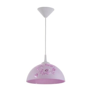 Светильник BayerLux Колпак "Рочелл" 1 лампа E27 40Вт белый-розовый д. 250