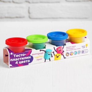 Набор для детского творчества «Тесто-пластилин, 4 цвета»