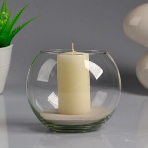 Ваза-шар "Классика" с белой свечой, 1210 см, 9 ч, стекло