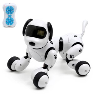 Робот собака «Пультовод» ZHORYA, программируемый, на пульте управления, интерактивный: свет, звук, танцующий,