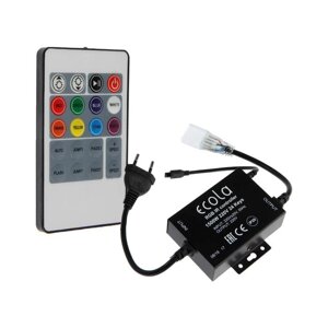 Контроллер Ecola для RGB ленты 16 8 мм, 220 В, 1000 Вт, пульт ДУ