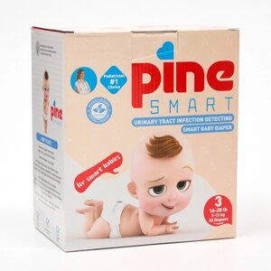 Подгузники детские умные Pine Smart 3 Midi, 7 - 13 кг, 22 шт.