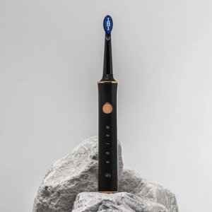 Электрическая зубная щётка Luazon LP-002, вибрационная, 31000 дв/мин, 4 насадки, АКБ, черная