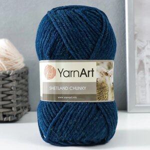 Пряжа "Shetland Chunky" 50% акрил, 50% шерсть 150м/100гр (633 морской)