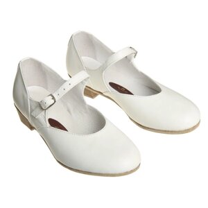Туфли народные женские, длина по стельке 18,5 см, цвет белый