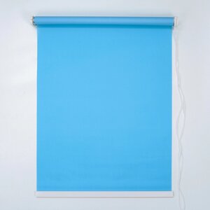 Штора рулонная 120180 см (с учётом креплений 3,5 см), цвет голубой