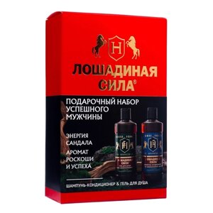 Подарочный набор для мужчин Лошадиная сила: шампунь, 500 мл + гель для душа, 500 мл