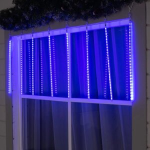 Гирлянда «Сосульки» 2.5 0.5 м, IP65, прозрачная нить, 288 LED, свечение синее с эффектом стекания, 12 В