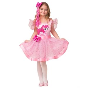 Карнавальный костюм «Пинки Пай», платье, заколка-волосы, р. 30, рост 116 см