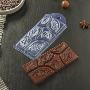 Форма для шоколада и конфет «Какао дольки», 7151 см, цвет прозрачный