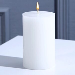 Свеча интерьерная "Столбик", белая, 10 х 6 см