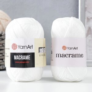 Пряжа "Macrame Макраме" 100% полиэстер 130м/90гр (154 белый)