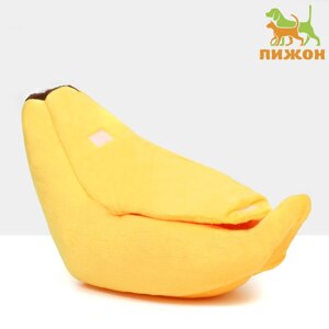 Лежанка-домик для животных "Банан", 40 х 15 х 10 см, жёлтый