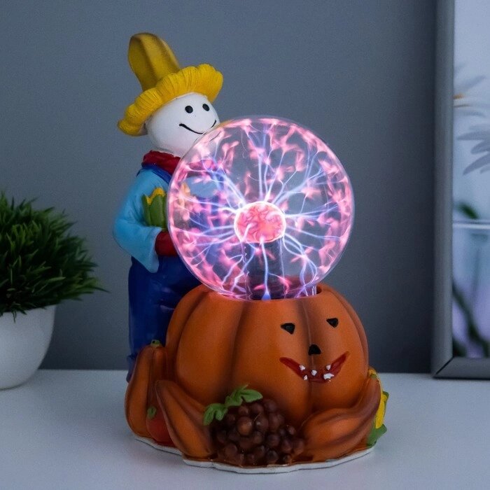 Плазменный шар "Хэллоуин" цветной 15х17х22 см RISALUX от компании Интернет - магазин Flap - фото 1