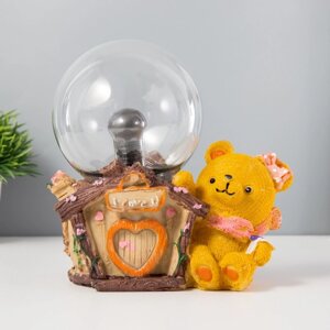 Плазменный шар "Мишка" цветной 14х12х17 см RISALUX