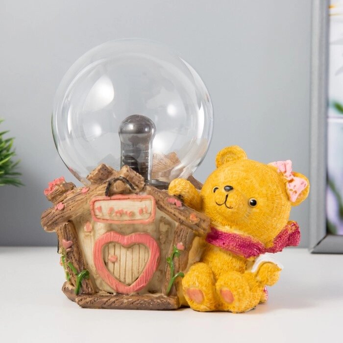Плазменный шар "Мишутка" цветной 12х10х17 см RISALUX от компании Интернет - магазин Flap - фото 1