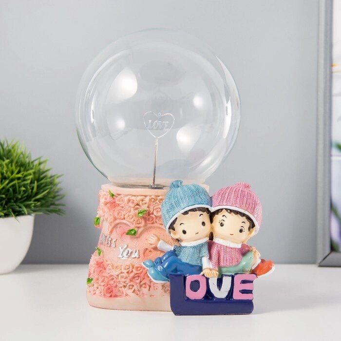 Плазменный шар "Взаимная любовь" цветной 13х11х19 см RISALUX от компании Интернет - магазин Flap - фото 1