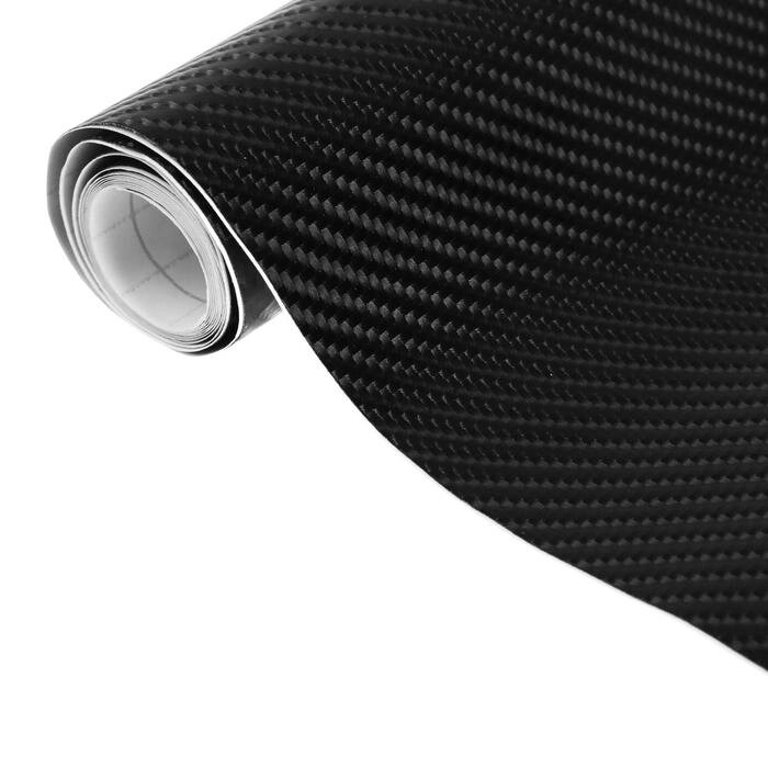 Пленка карбон 4D, самоклеящаяся, 50x150 см, черный от компании Интернет - магазин Flap - фото 1