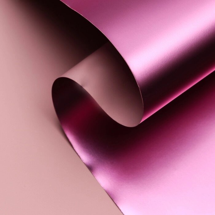 Плёнка матовая двухсторонняя "Цветной блеск" розовая пудра, 0,58 х 10 м от компании Интернет - магазин Flap - фото 1