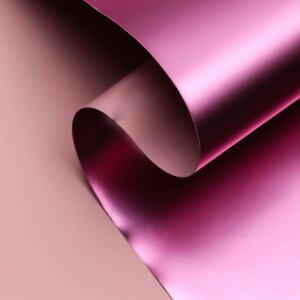 Плёнка матовая двухсторонняя "Цветной блеск" розовая пудра, 0,58 х 10 м