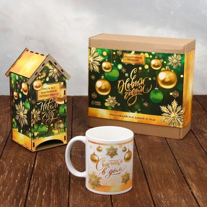 Подарочный набор: чайный домик и кружка «Наслаждайся и думай о чуде» от компании Интернет - магазин Flap - фото 1