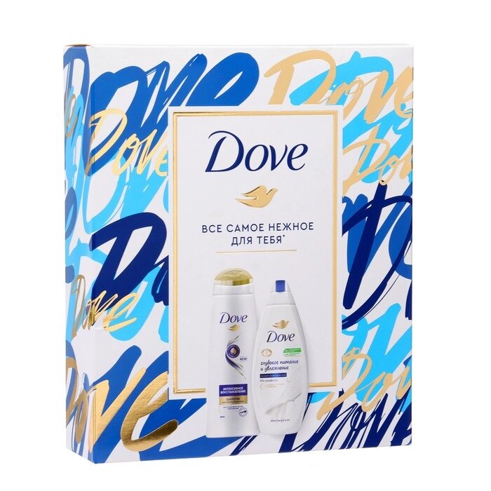 Подарочный набор Dove: шампунь, 250 мл + крем-гель для душа, 250 мл от компании Интернет - магазин Flap - фото 1