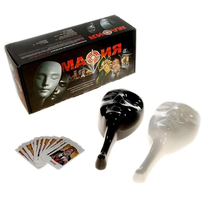 Подарочный набор «настольная игра Мафия», 10 масок от компании Интернет - магазин Flap - фото 1