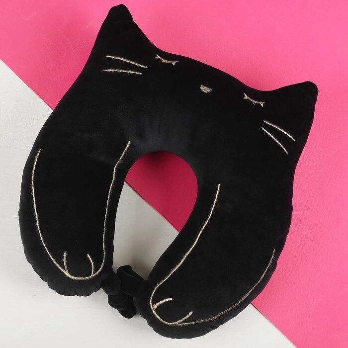 Подголовник «Кошечка», цвет чёрный от компании Интернет - магазин Flap - фото 1
